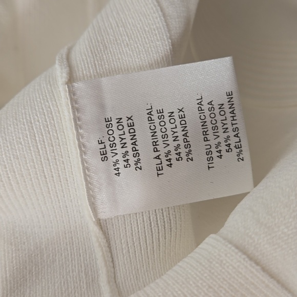 Nicole Miller White midi ribbed skirt - Picture 7 of 9